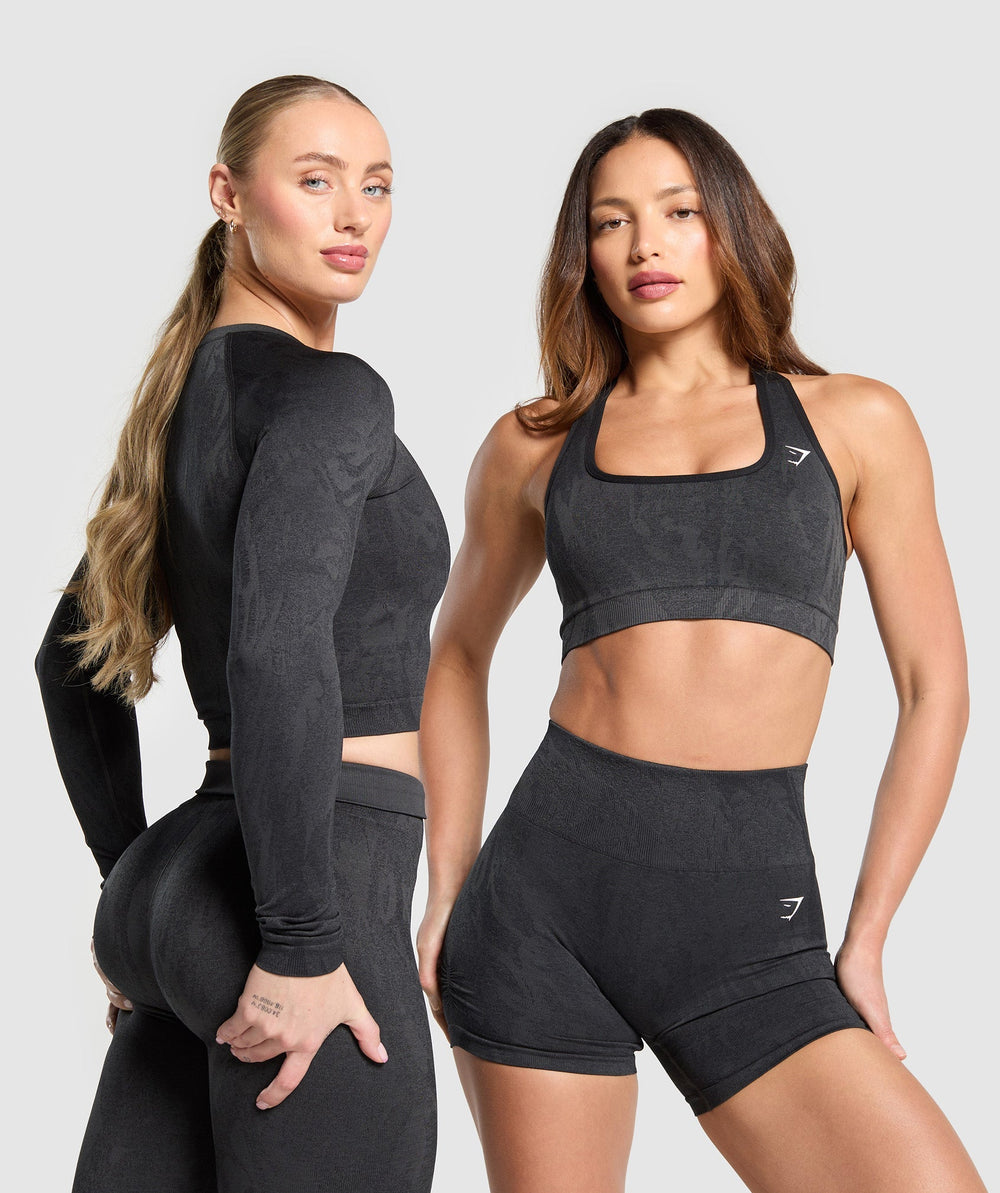 Adapt Camo Seamless Shorts - Asphalt Grey/Black
