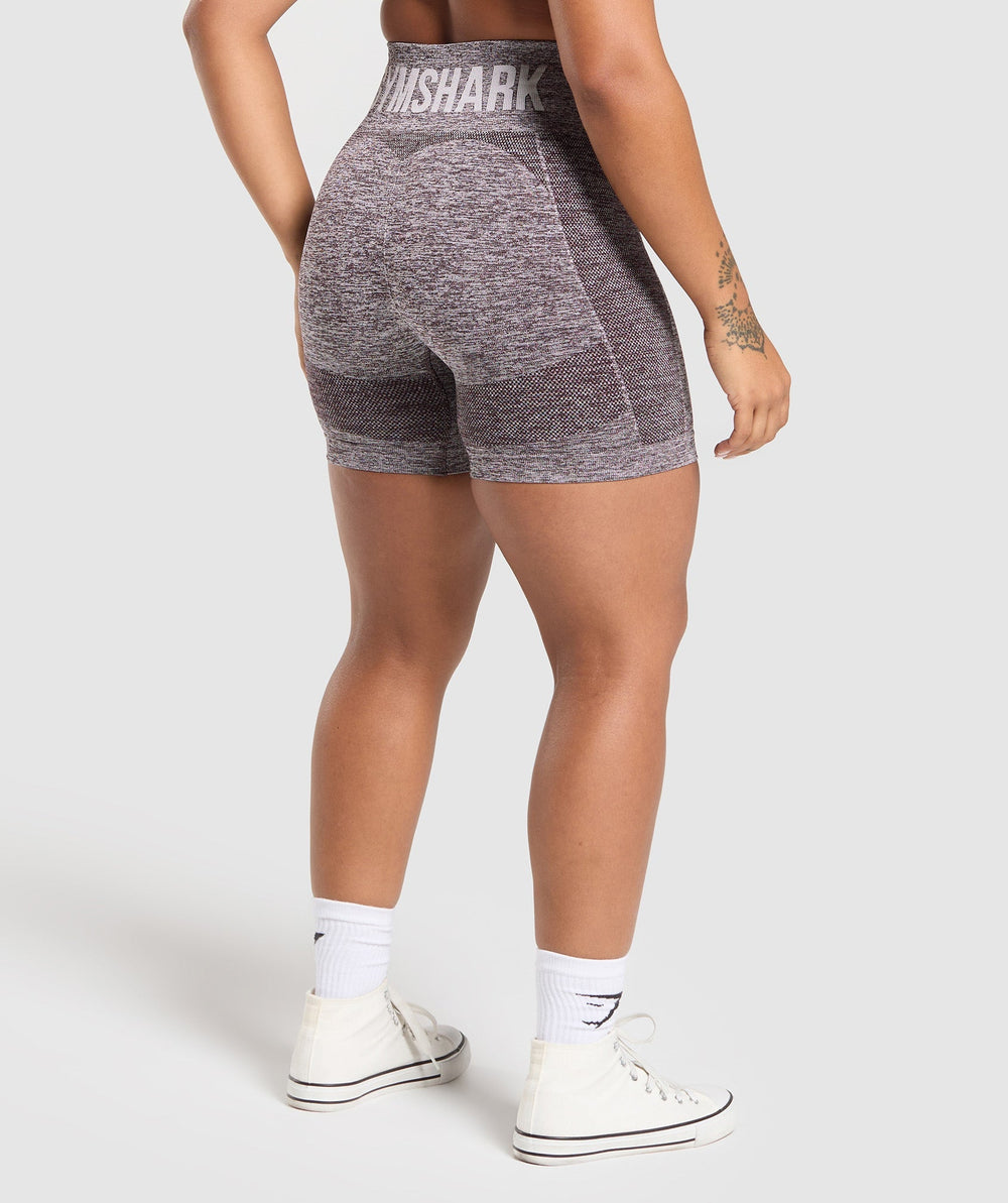 Flex Shorts - Plum Brown/White Marl