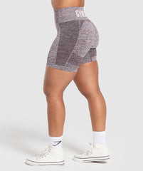 Flex Shorts - Plum Brown/White Marl