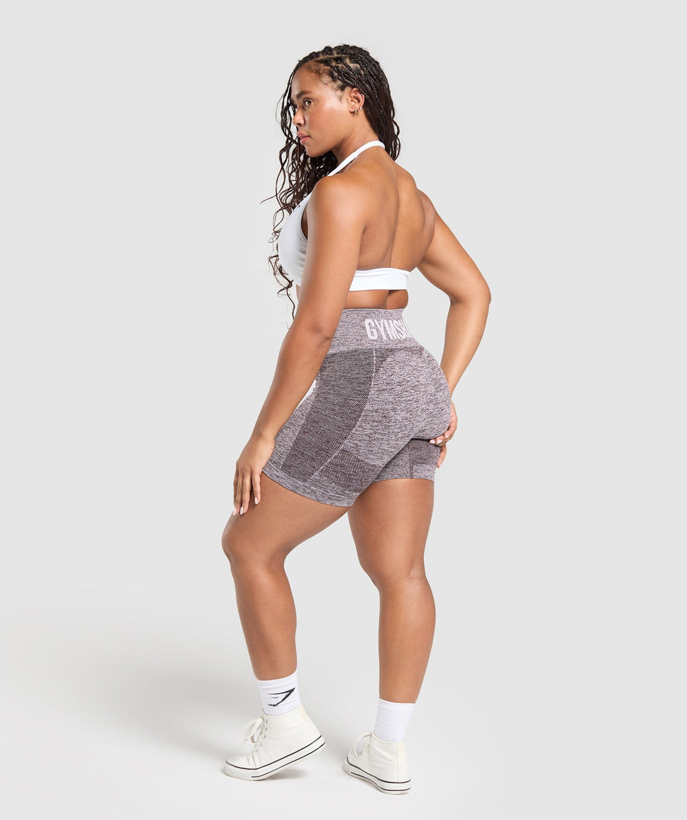 Flex Shorts - Plum Brown/White Marl