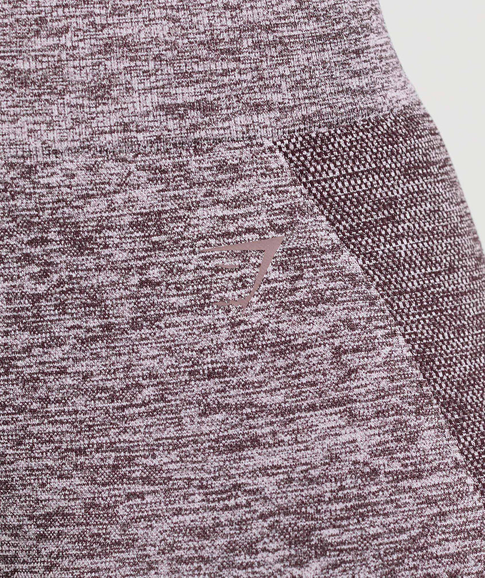 Flex Shorts - Plum Brown/White Marl