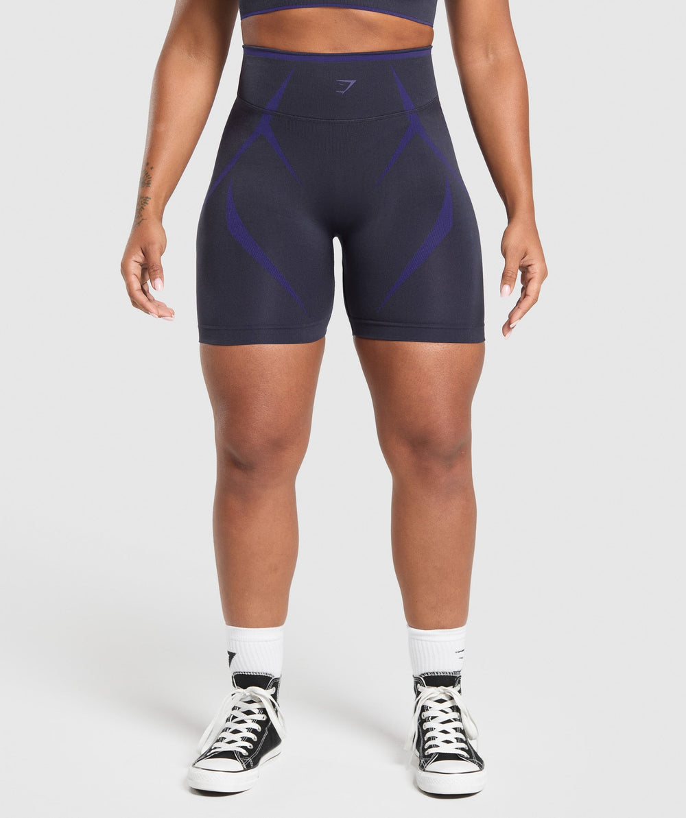Apex Lift Seamless Shorts - Heavy Blue/Cobalt Purple