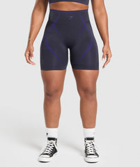 Apex Lift Seamless Shorts - Heavy Blue/Cobalt Purple