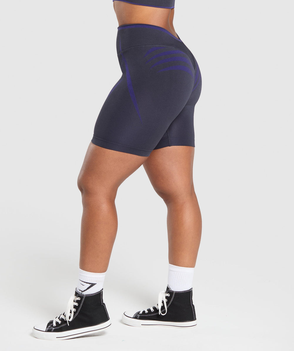 Apex Lift Seamless Shorts - Heavy Blue/Cobalt Purple