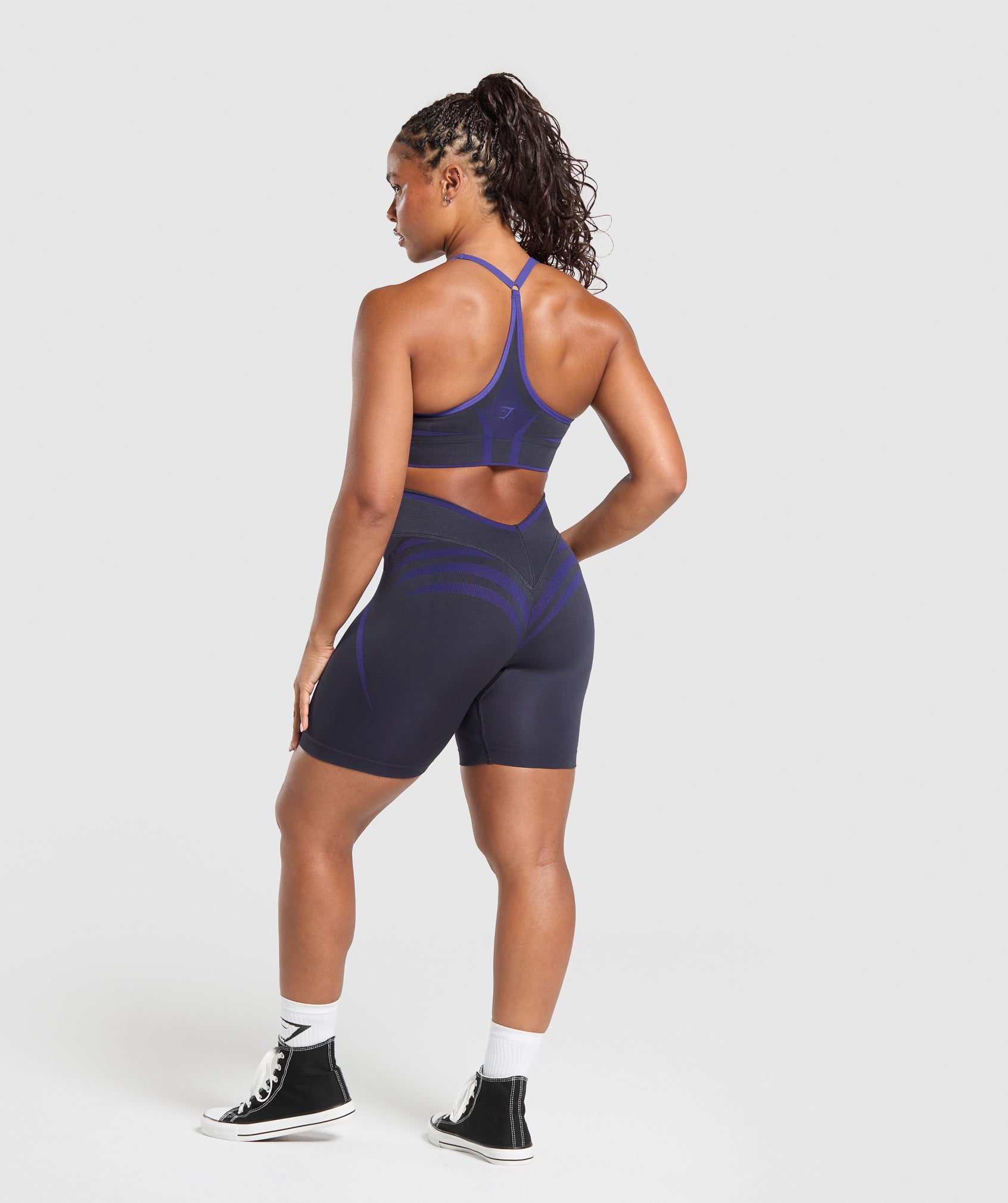 Apex Lift Seamless Shorts - Heavy Blue/Cobalt Purple