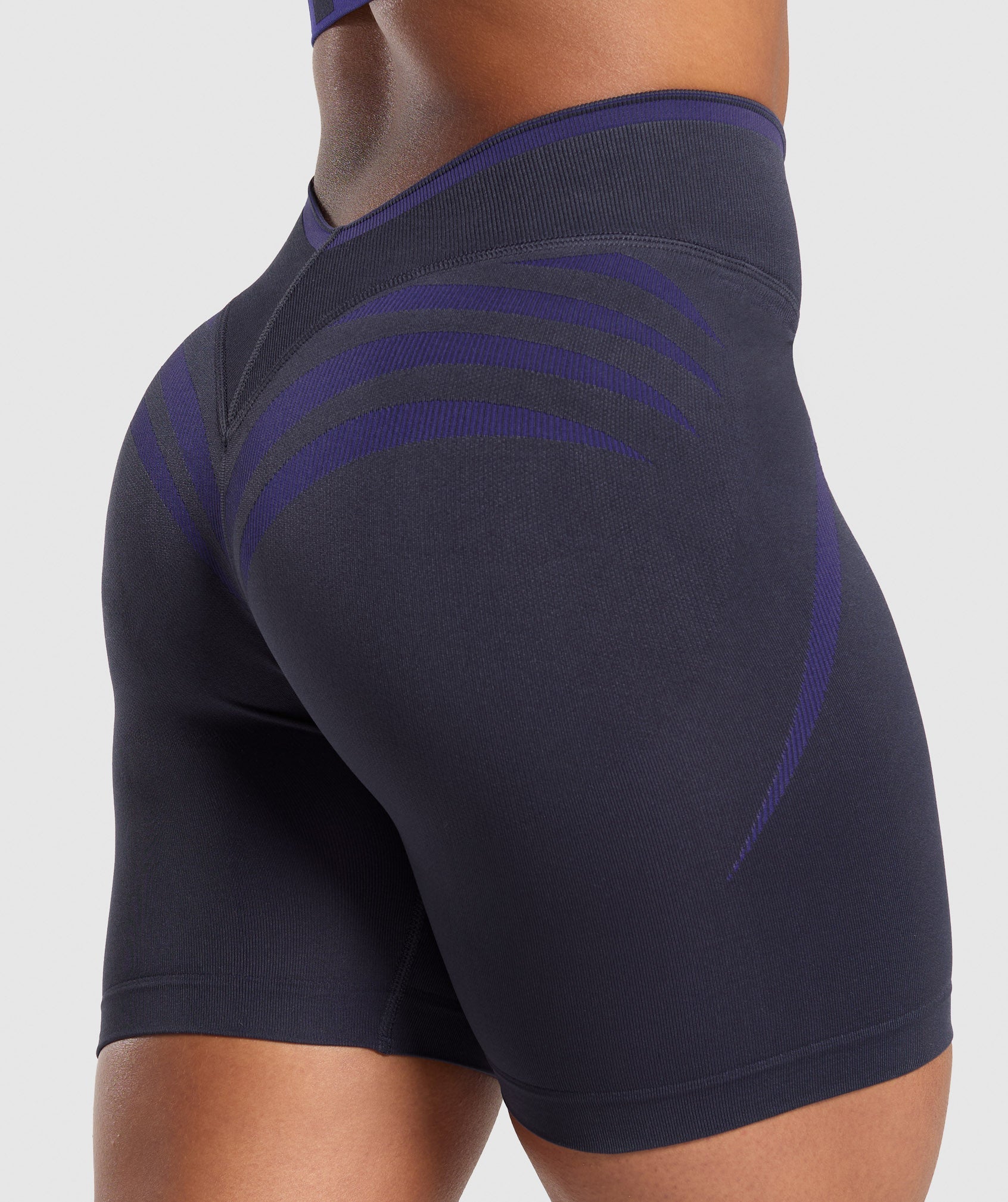 Apex Lift Seamless Shorts - Heavy Blue/Cobalt Purple