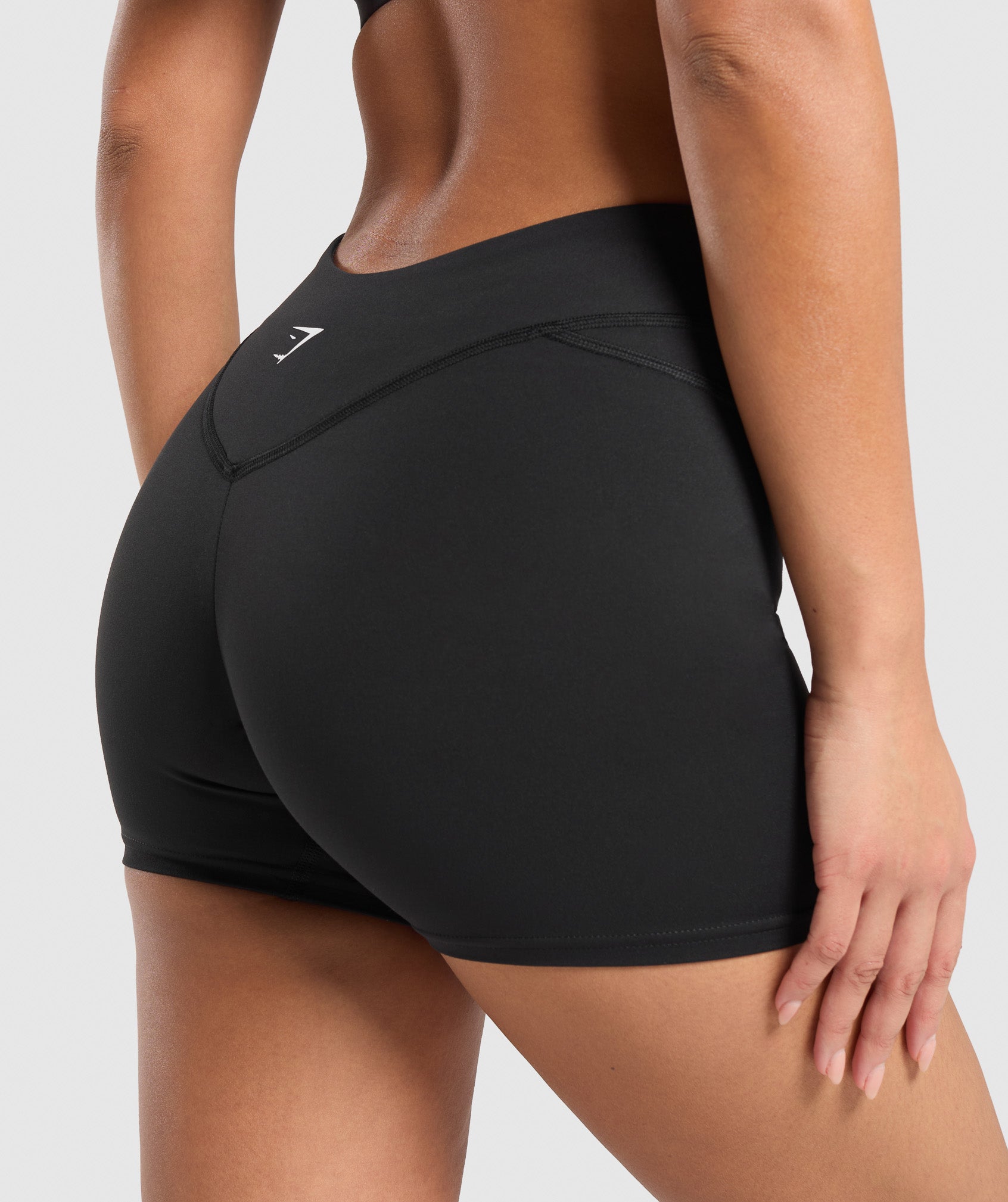 Dipped Waistband Shorts - Black