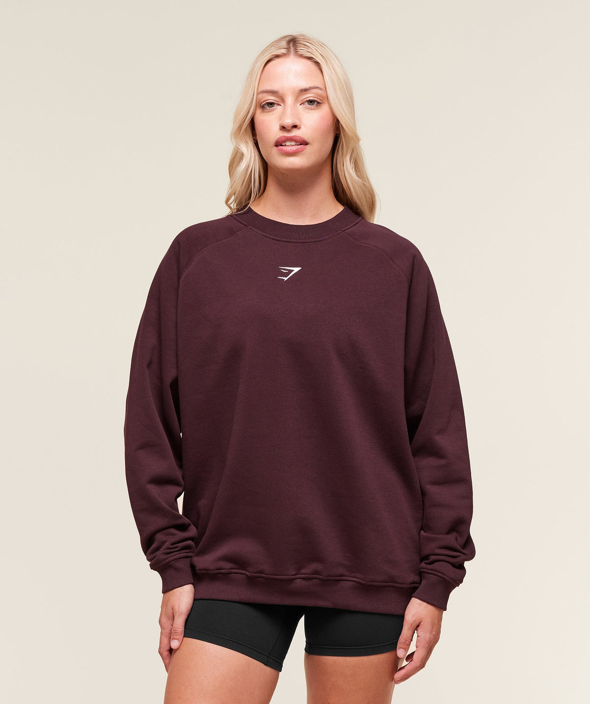 Training Oversized Fleece Sweatshirt - Cherry Purple