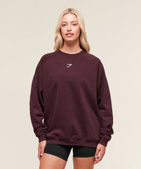 Training Oversized Fleece Sweatshirt - Cherry Purple