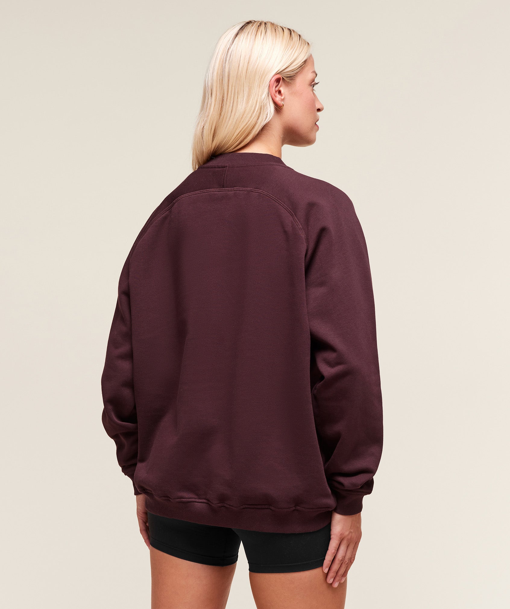 Training Oversized Fleece Sweatshirt - Cherry Purple