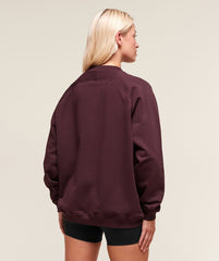 Training Oversized Fleece Sweatshirt - Cherry Purple