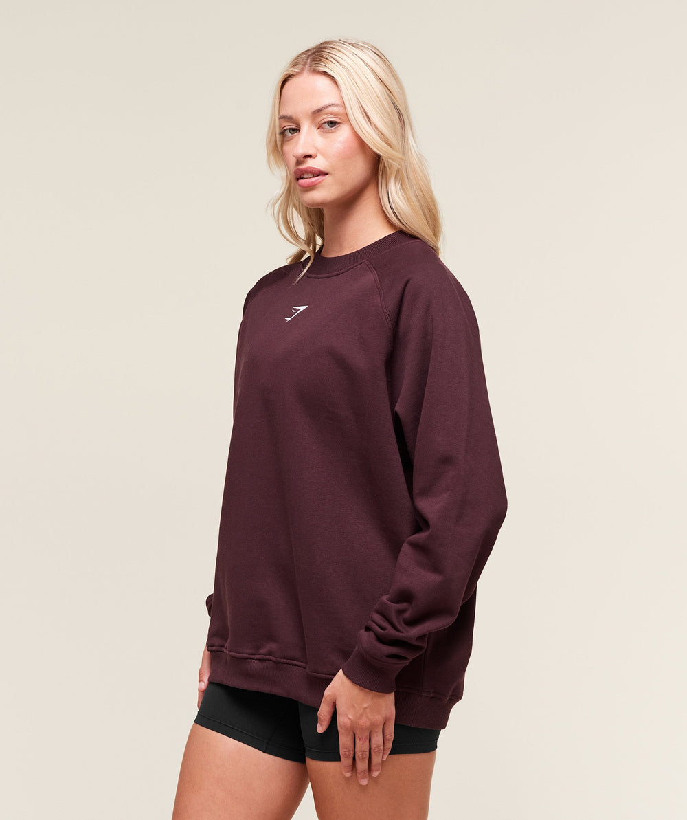 Training Oversized Fleece Sweatshirt - Cherry Purple