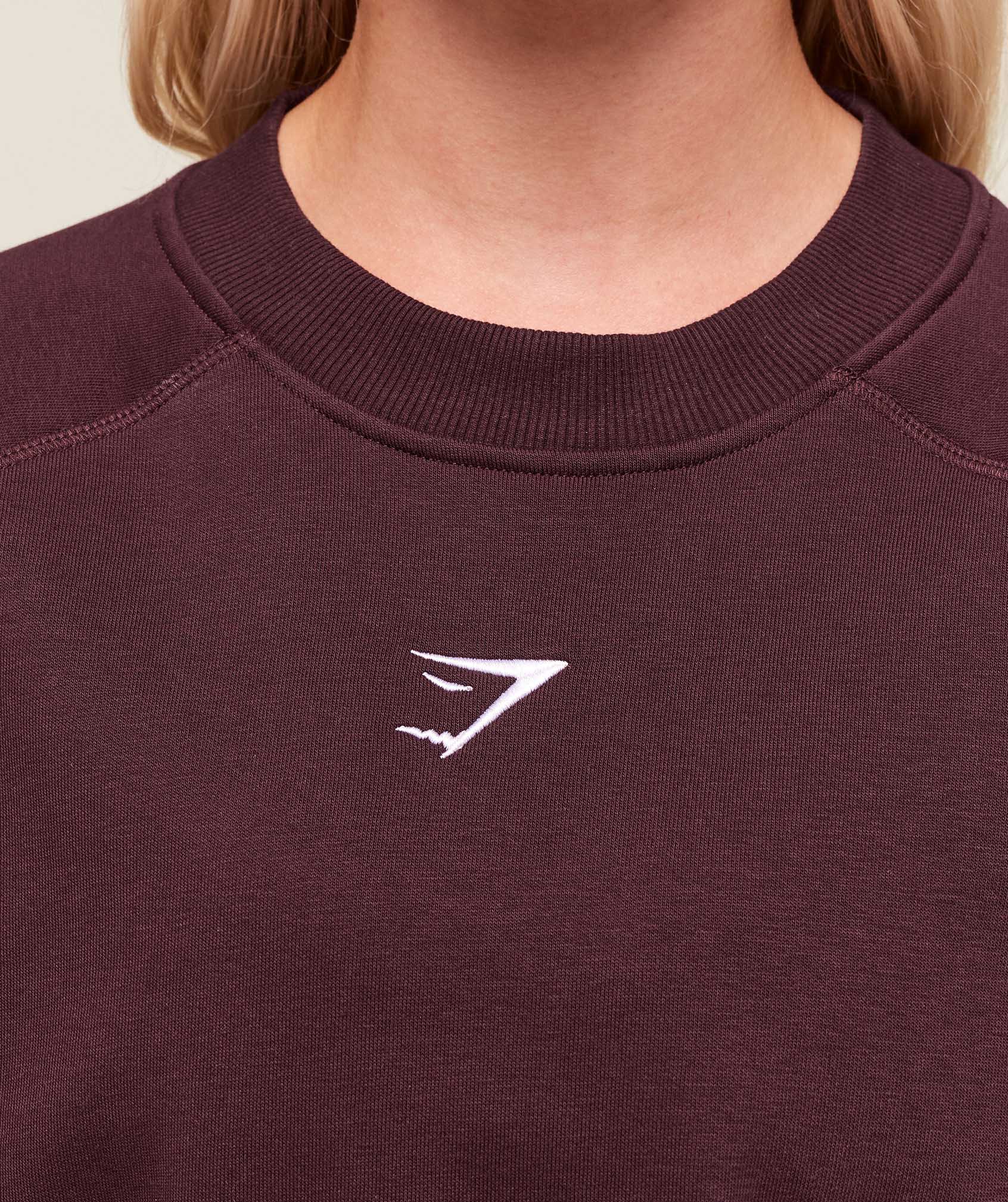Training Oversized Fleece Sweatshirt - Cherry Purple