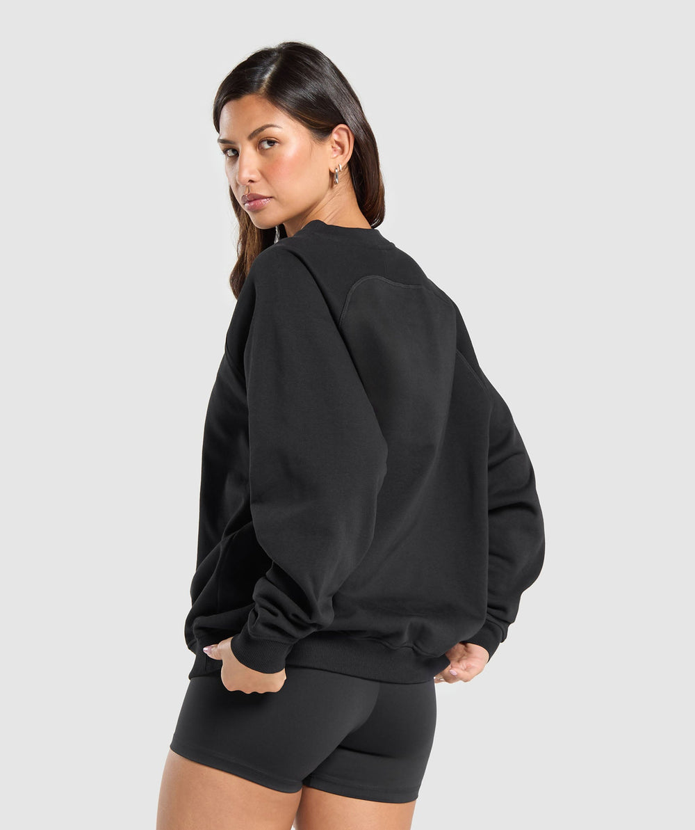 Training Oversized Fleece Sweatshirt - Black