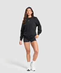 Training Oversized Fleece Sweatshirt - Black