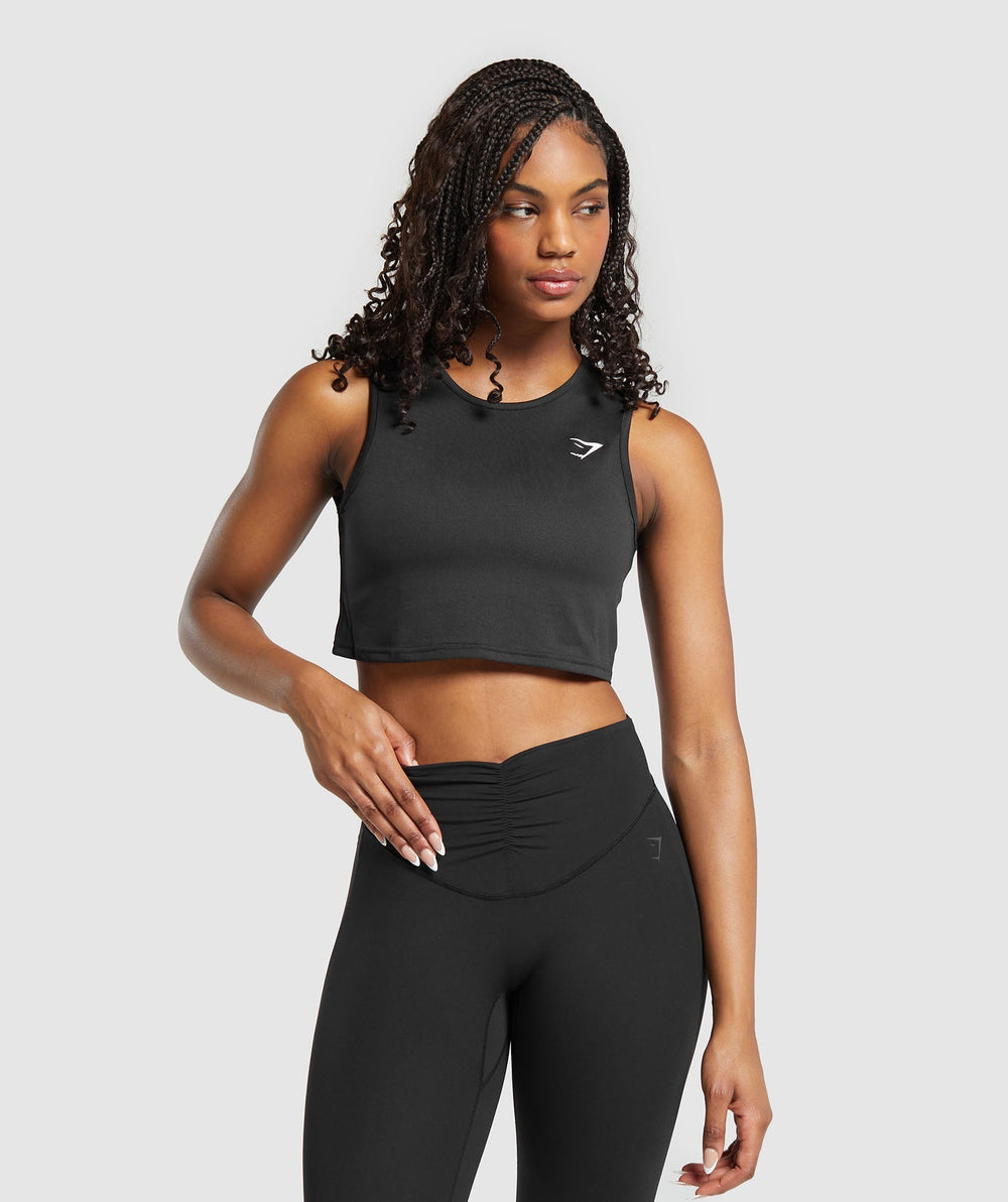 Training Crop Tank - Black