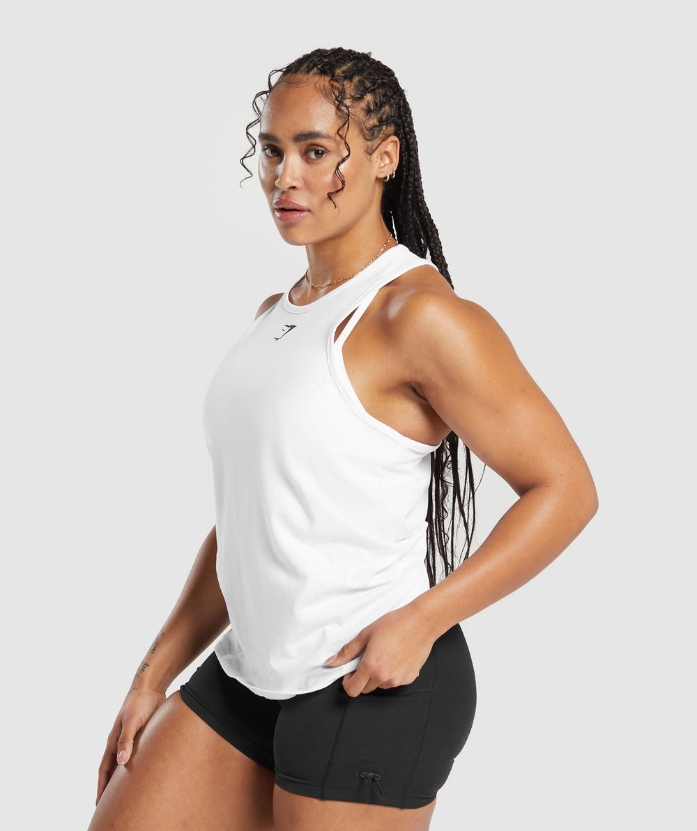 Training Cotton Tank - White