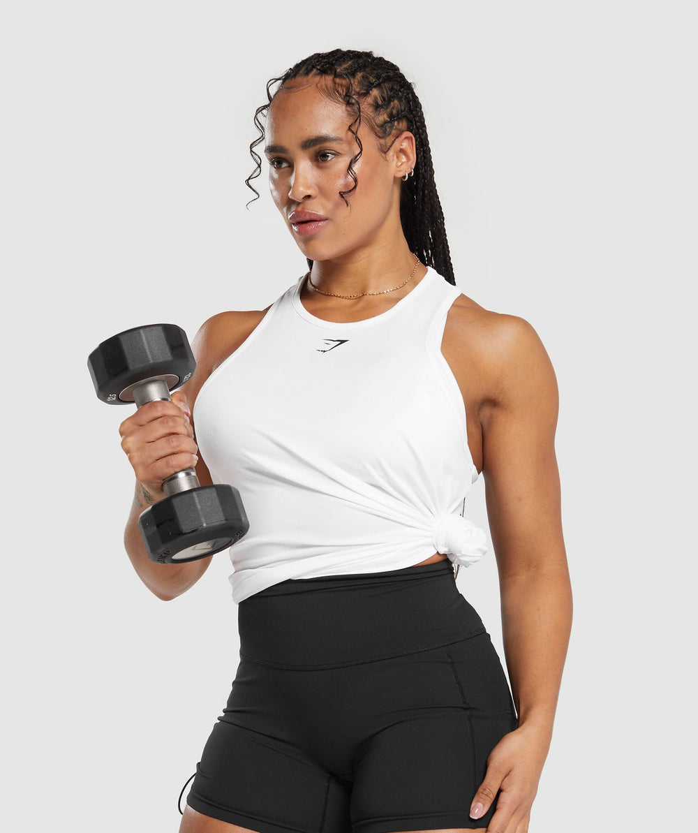 Training Cotton Tank - White