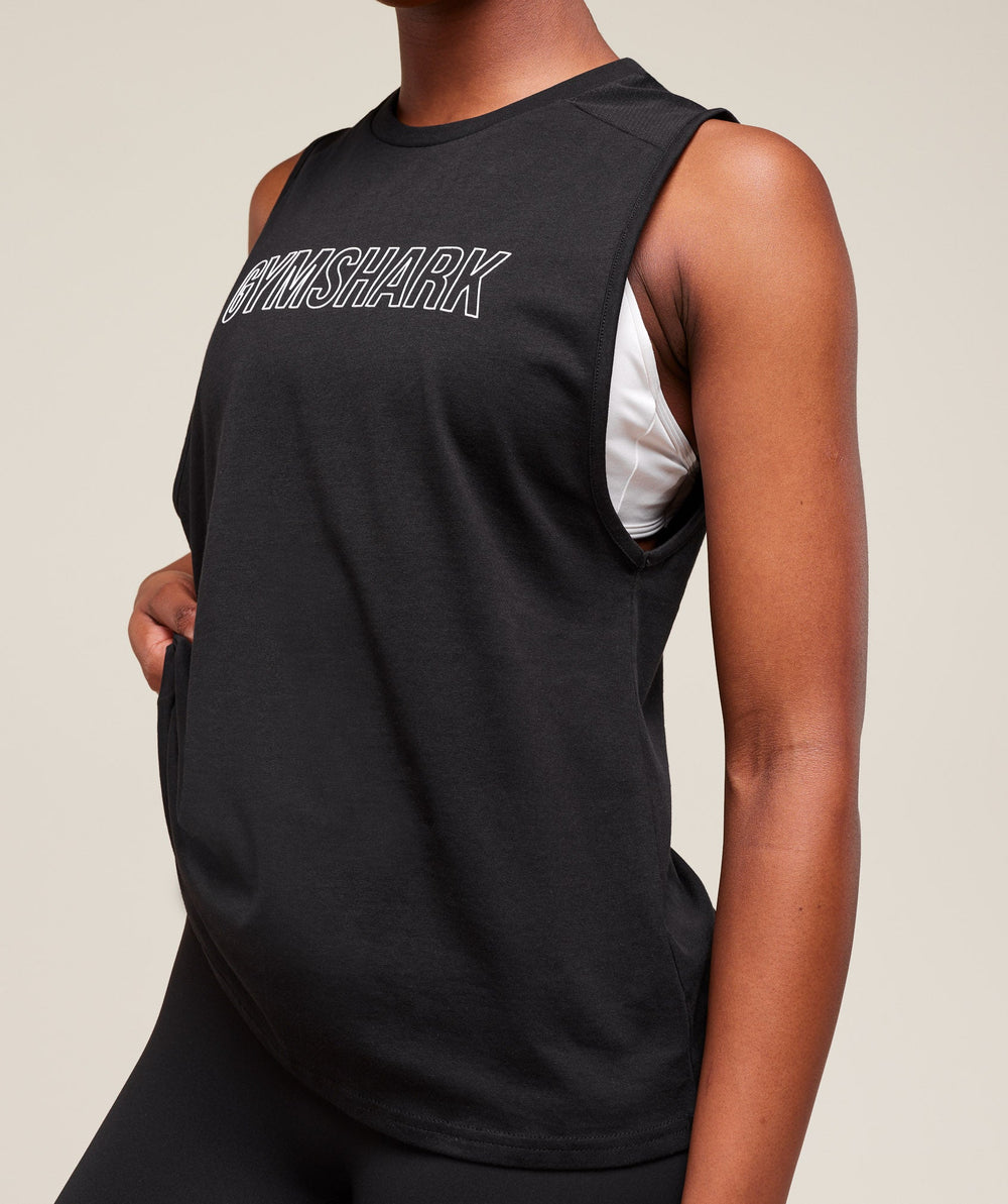 Trace Graphic Tank - Black