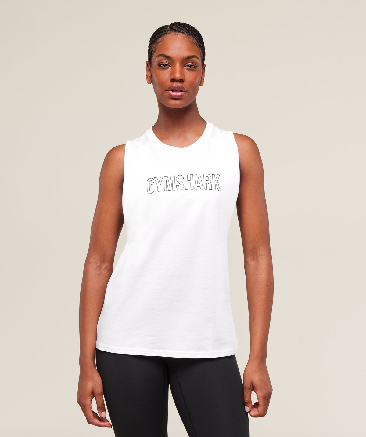 Trace Graphic Tank - White