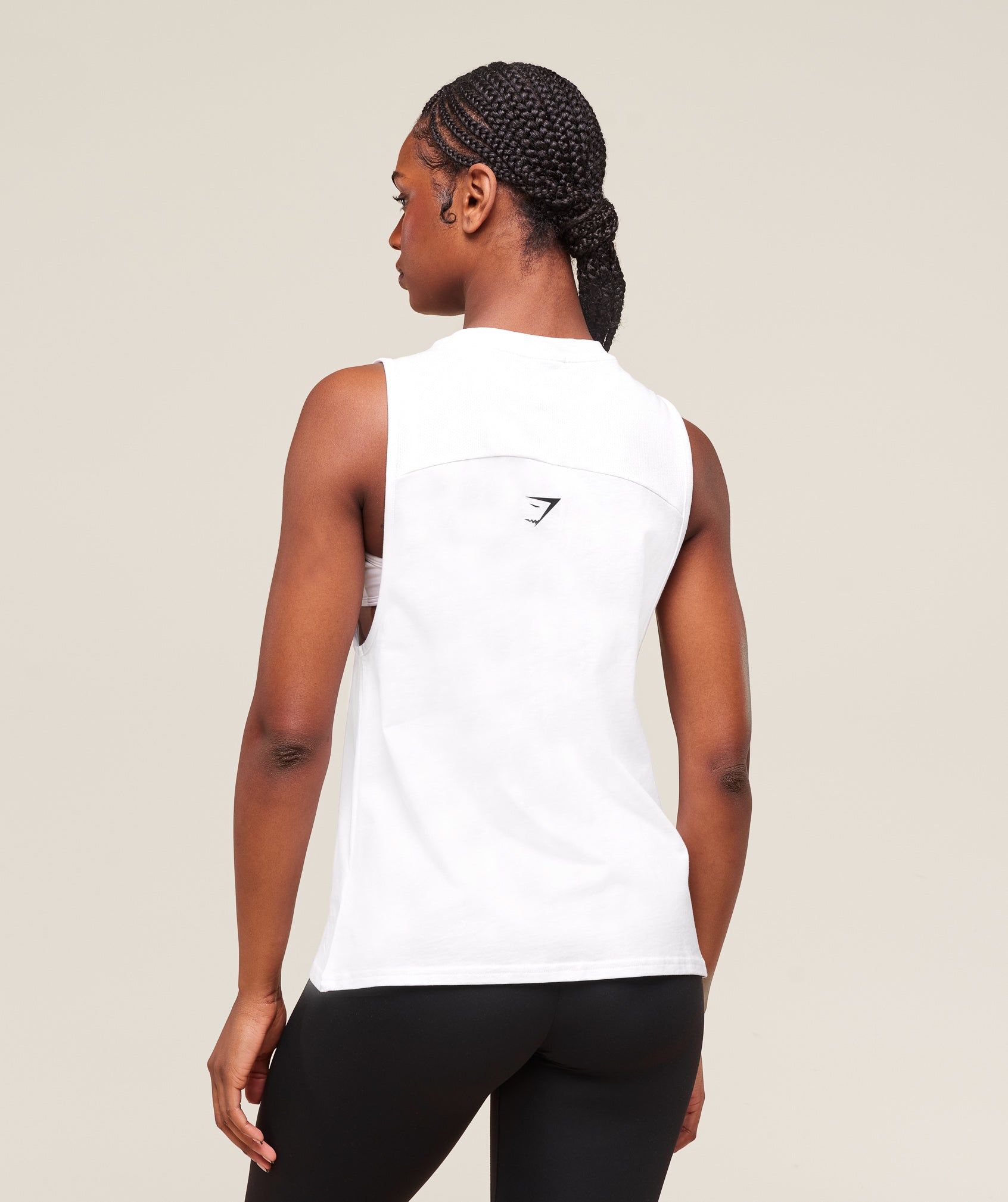 Trace Graphic Tank - White