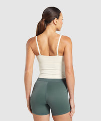 Elevate Mesh Tank With Shelf - Oat White