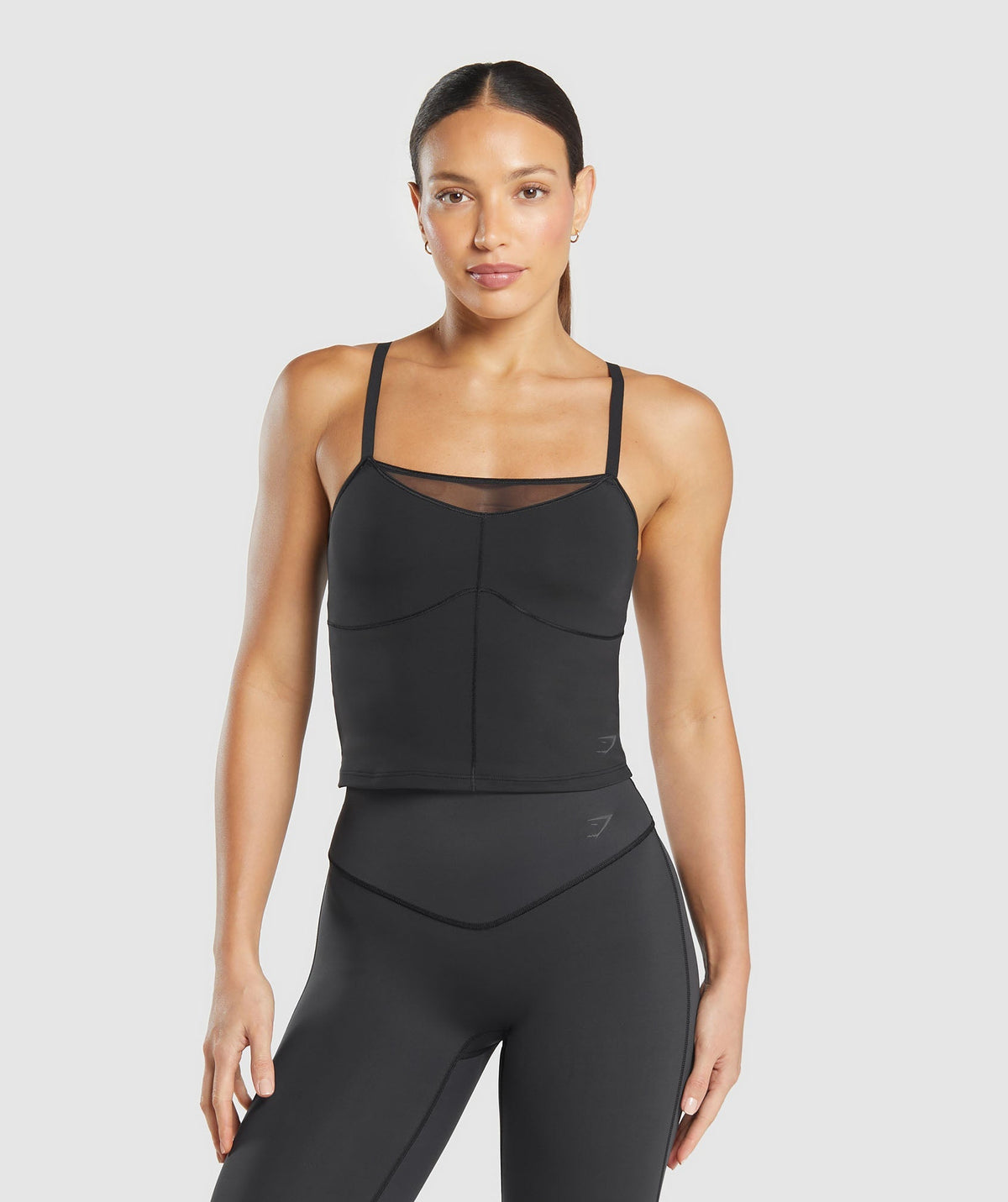 Elevate Mesh Tank With Shelf - Black