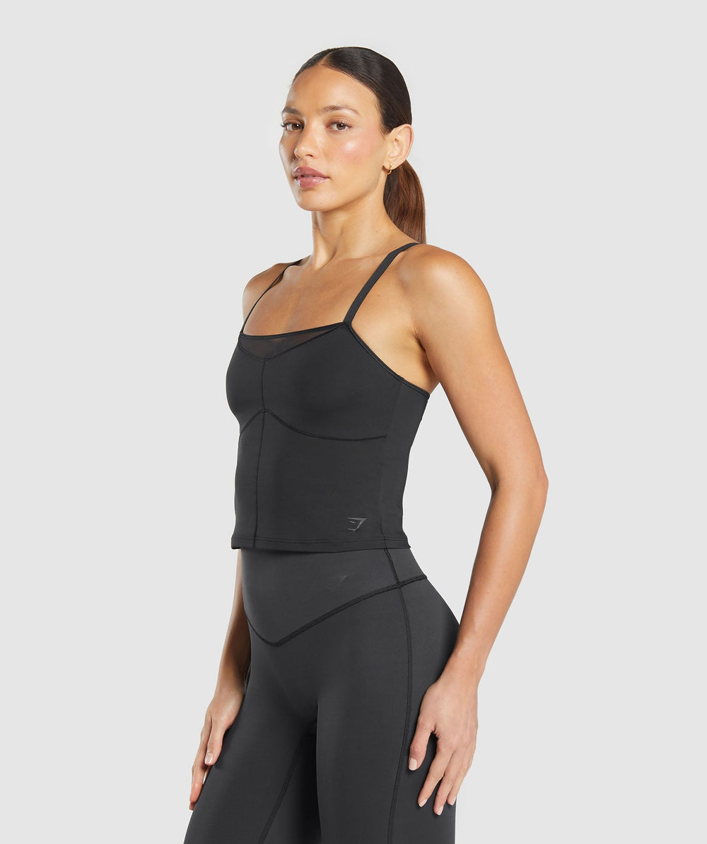 Elevate Mesh Tank With Shelf - Black