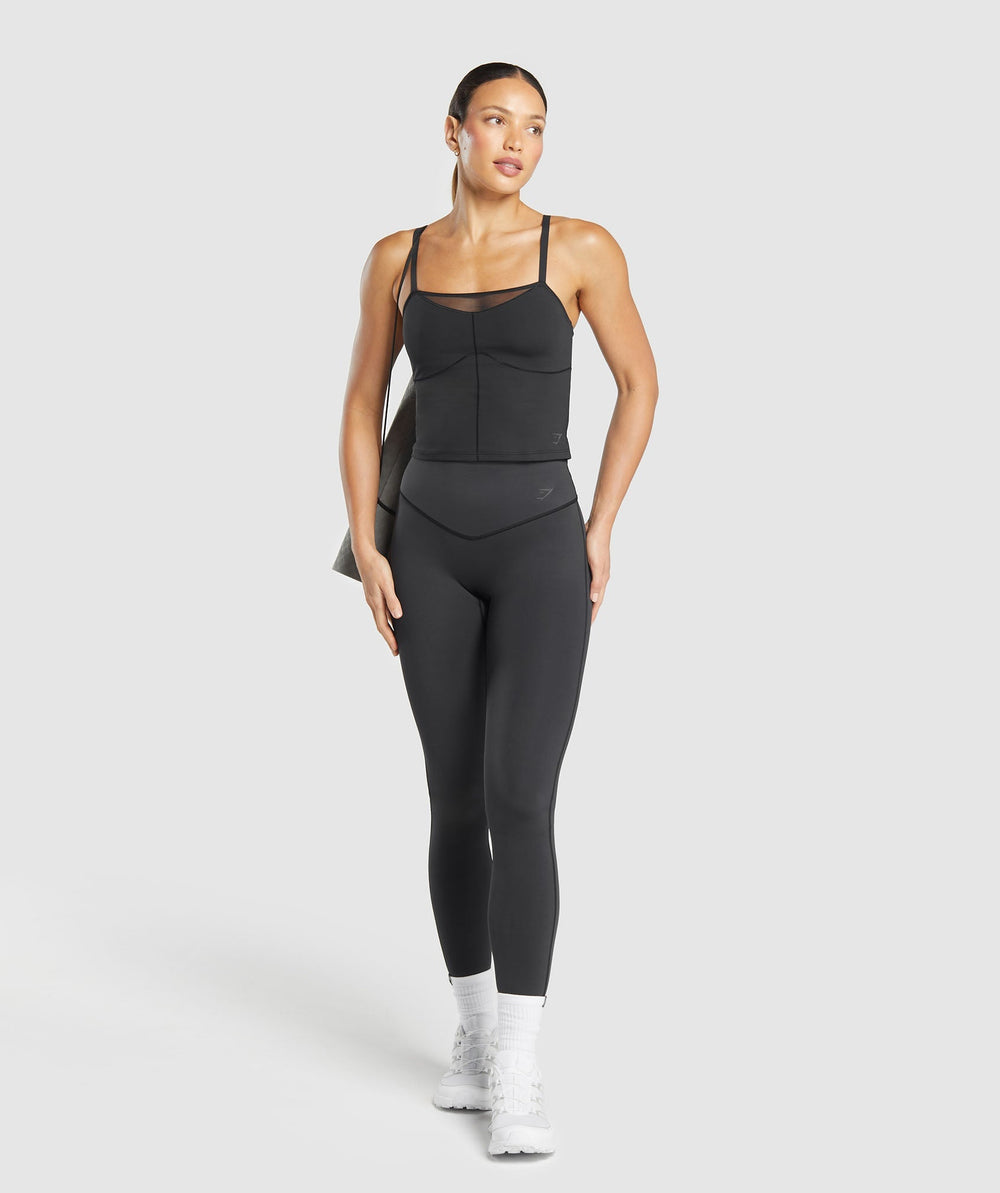 Elevate Mesh Tank With Shelf - Black