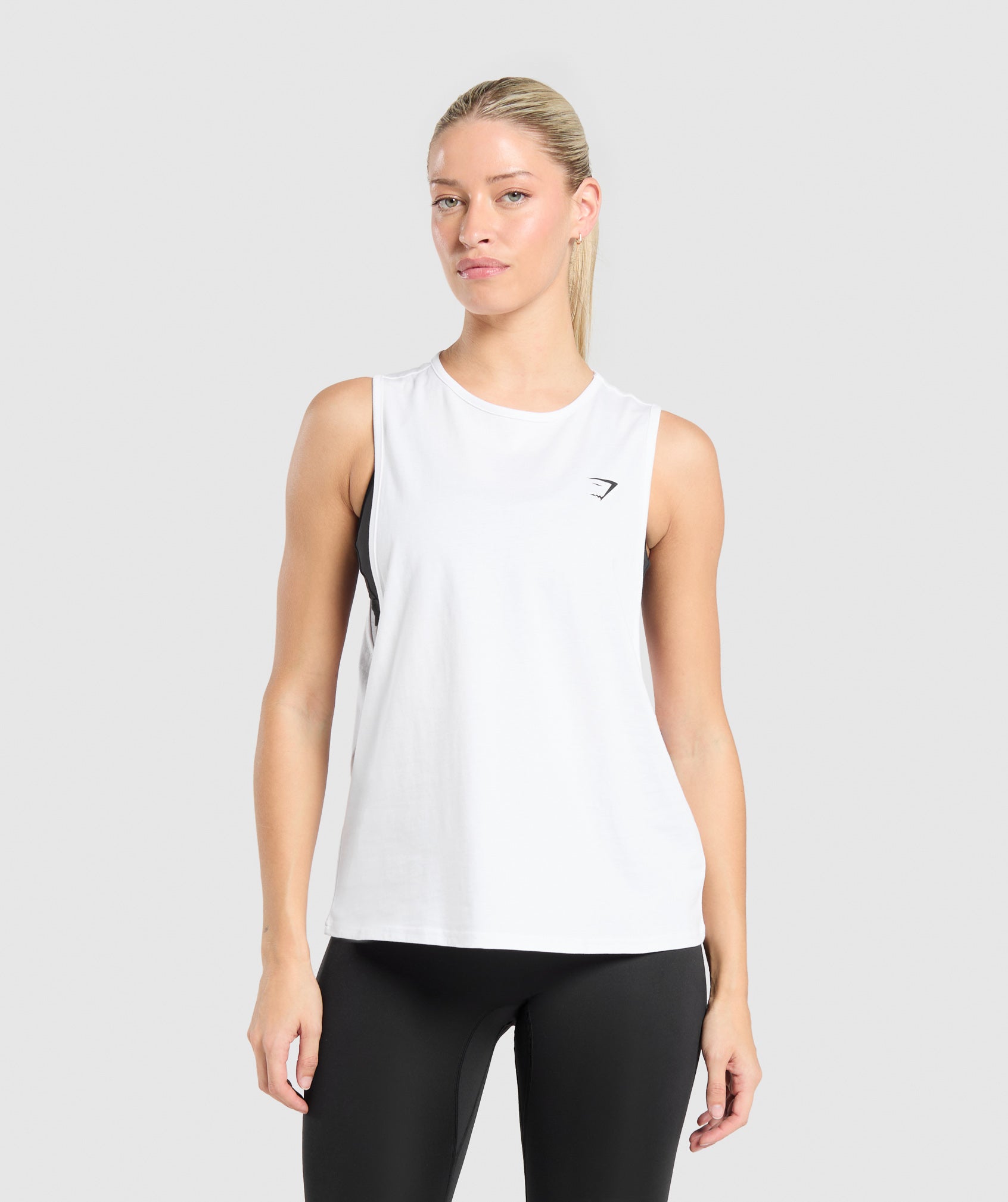 Training Drop Arm Tank - White