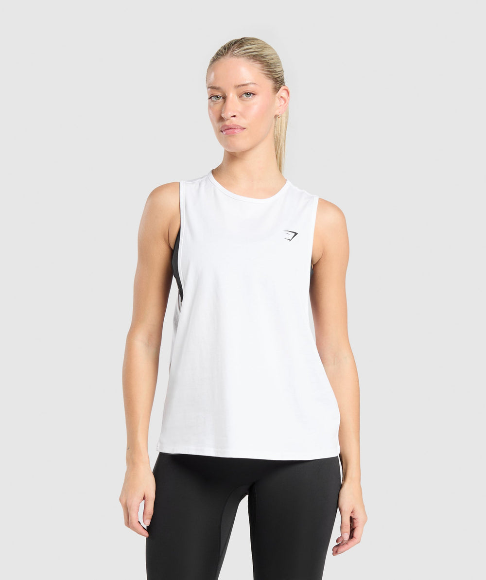 Training Drop Arm Tank - White