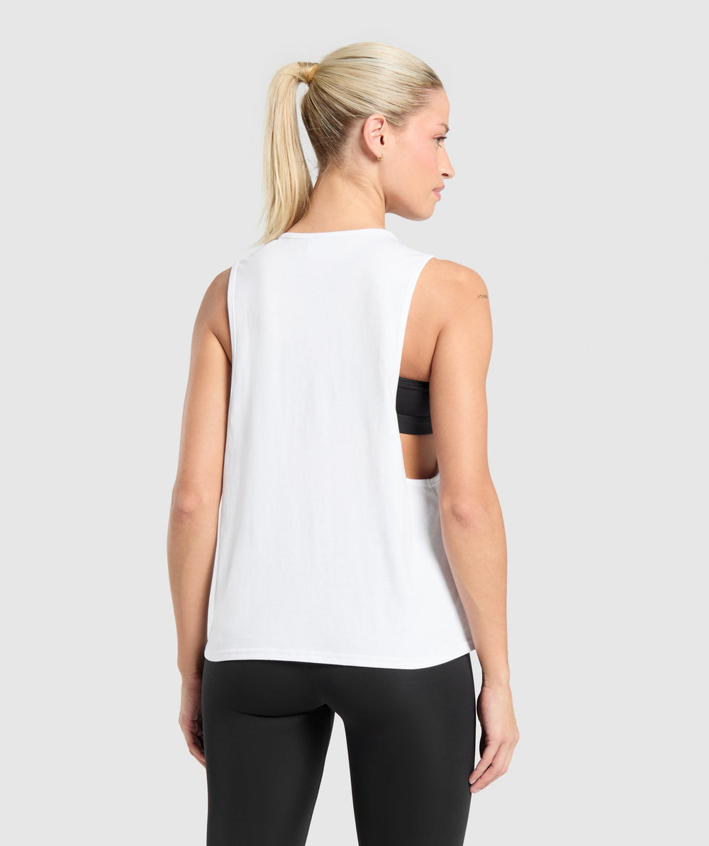 Training Drop Arm Tank - White