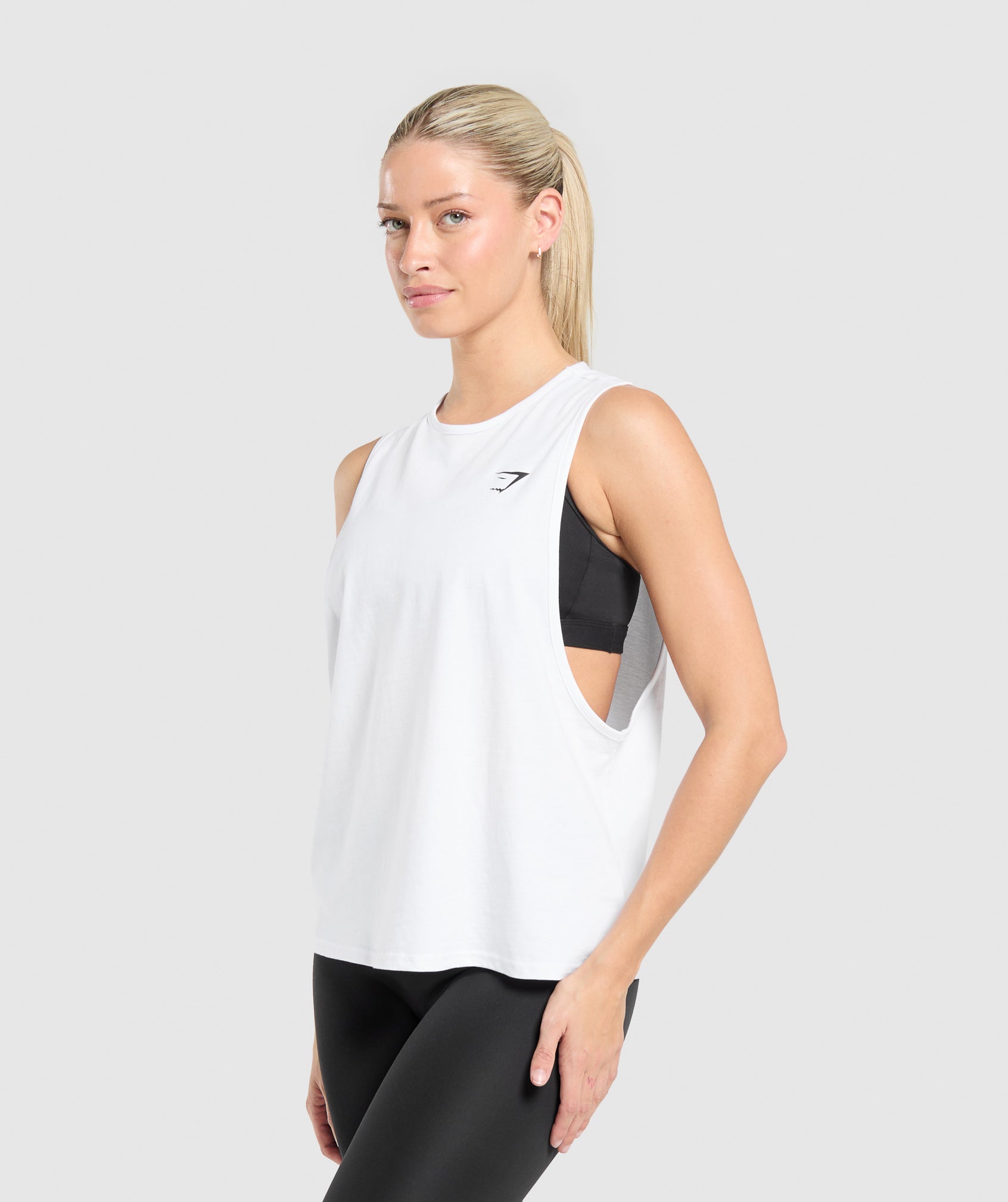 Training Drop Arm Tank - White