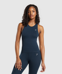 Everyday Seamless Tight Fit Tank - Navy