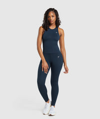 Everyday Seamless Tight Fit Tank - Navy