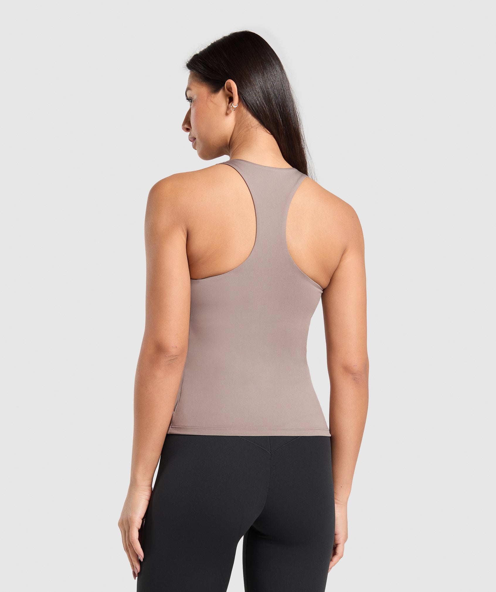 Everyday Racer Back Tank With Shelf - Lifestyle Brown