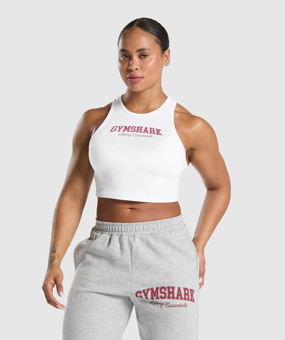Lifting Essentials Graphic Tank - White