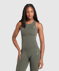 Everyday Seamless Tight Fit Tank - Strength Green