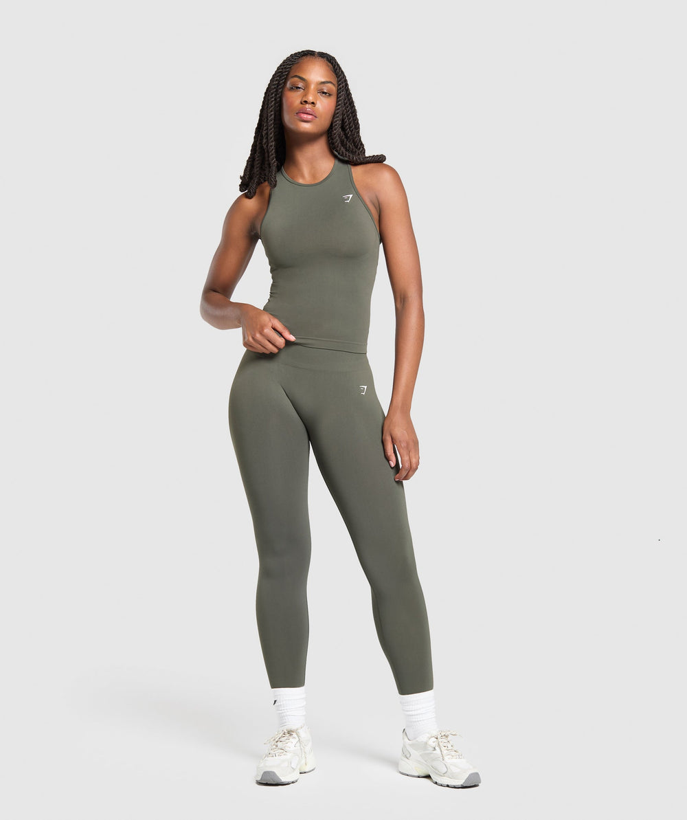 Everyday Seamless Tight Fit Tank - Strength Green