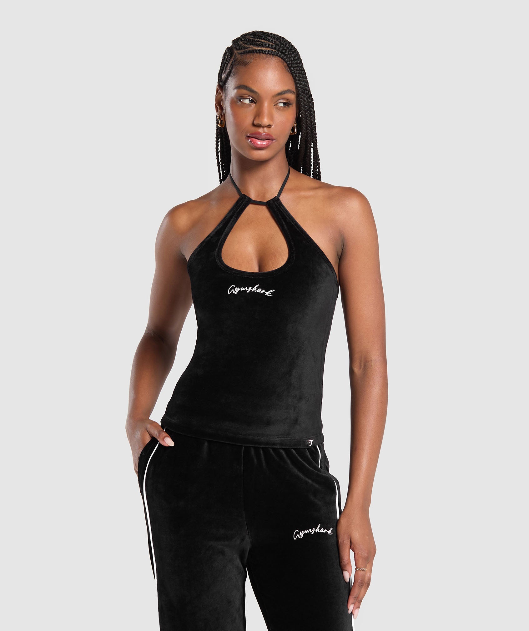 Velour Tank - Black