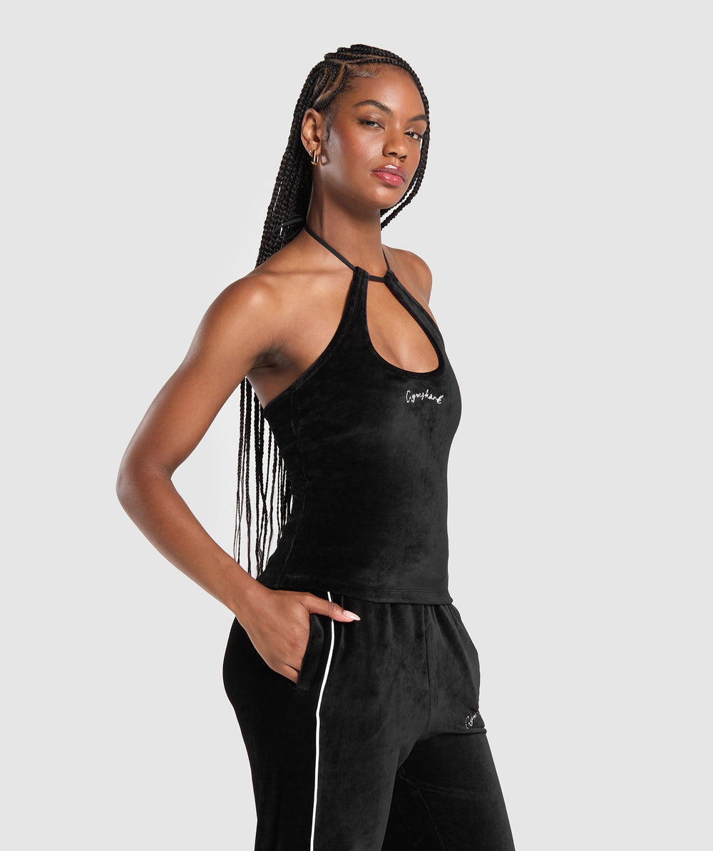 Velour Tank - Black