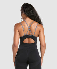 Apex Contrast Tank With Shelf - Black/Brushed Grey
