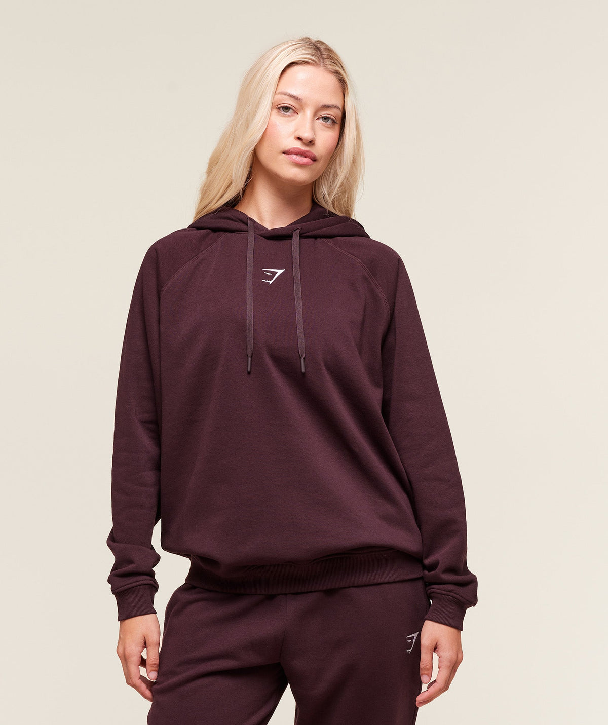 Training Oversized Fleece Hoodie - Cherry Purple