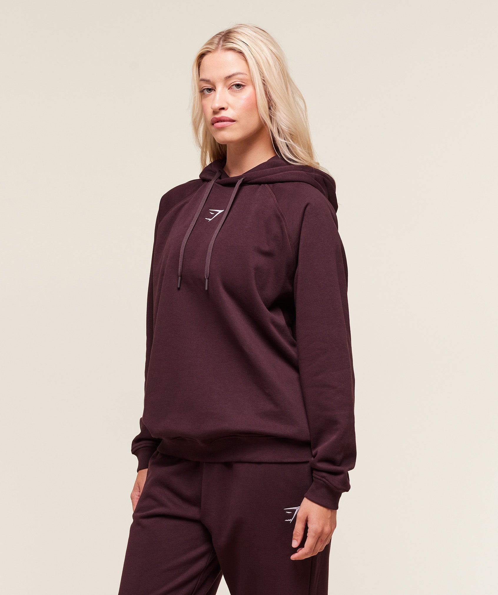 Training Oversized Fleece Hoodie - Cherry Purple