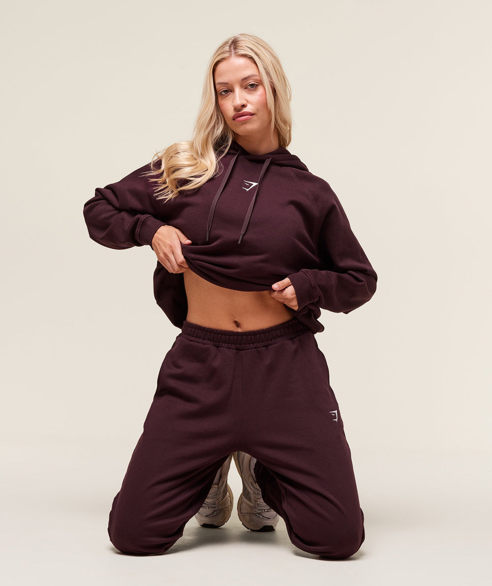 Training Oversized Fleece Hoodie - Cherry Purple