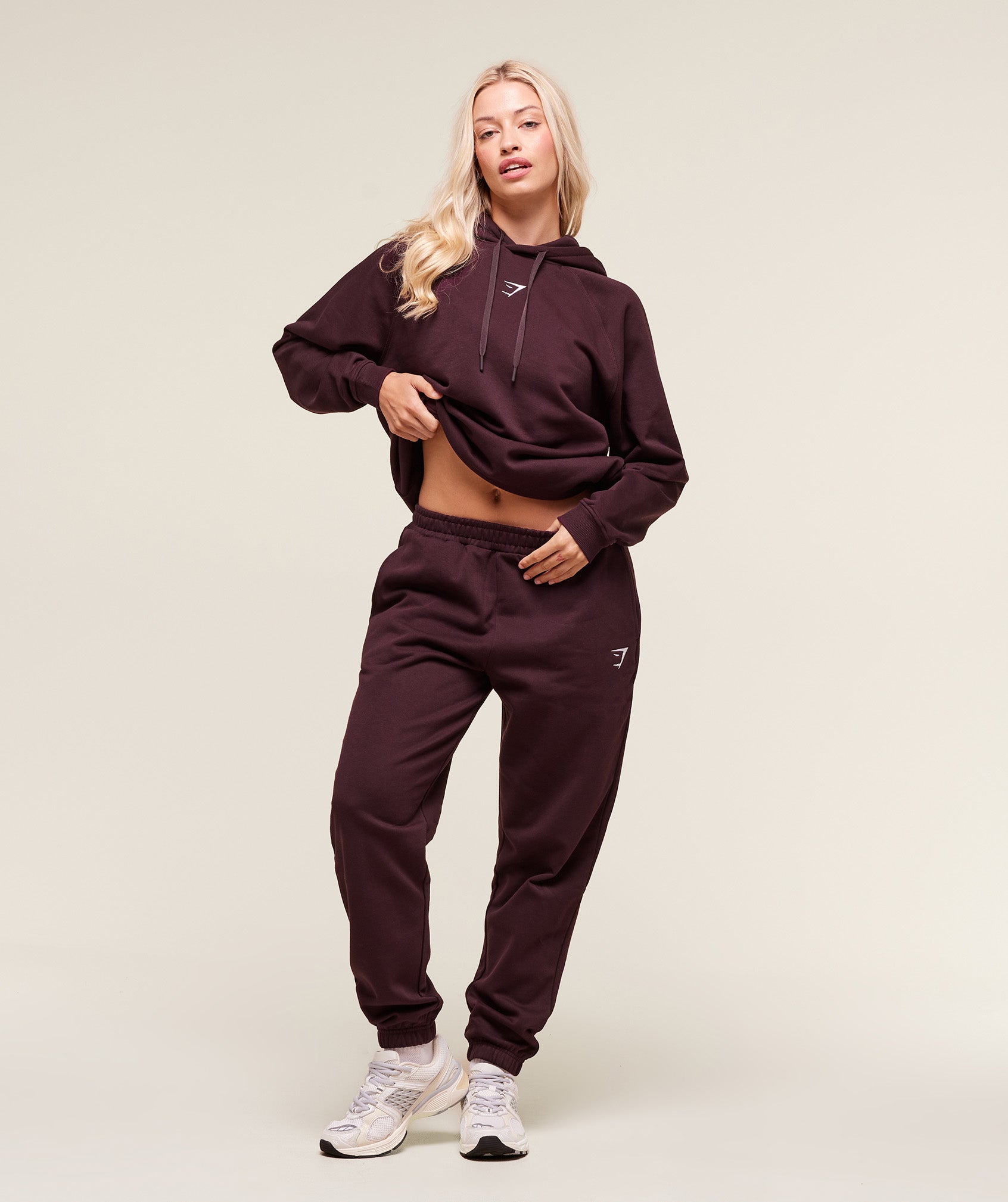 Training Oversized Fleece Hoodie - Cherry Purple