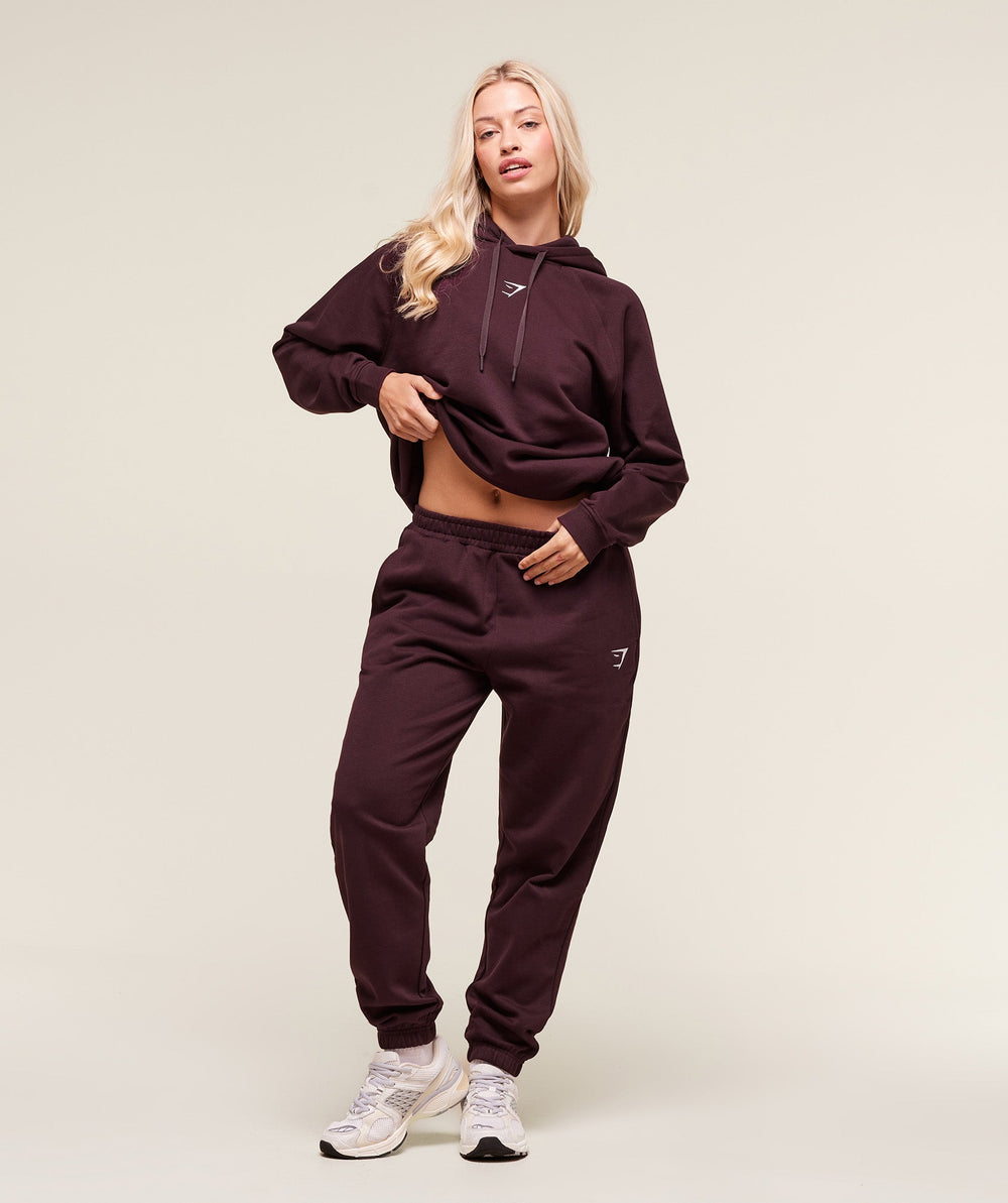 Training Oversized Fleece Hoodie - Cherry Purple