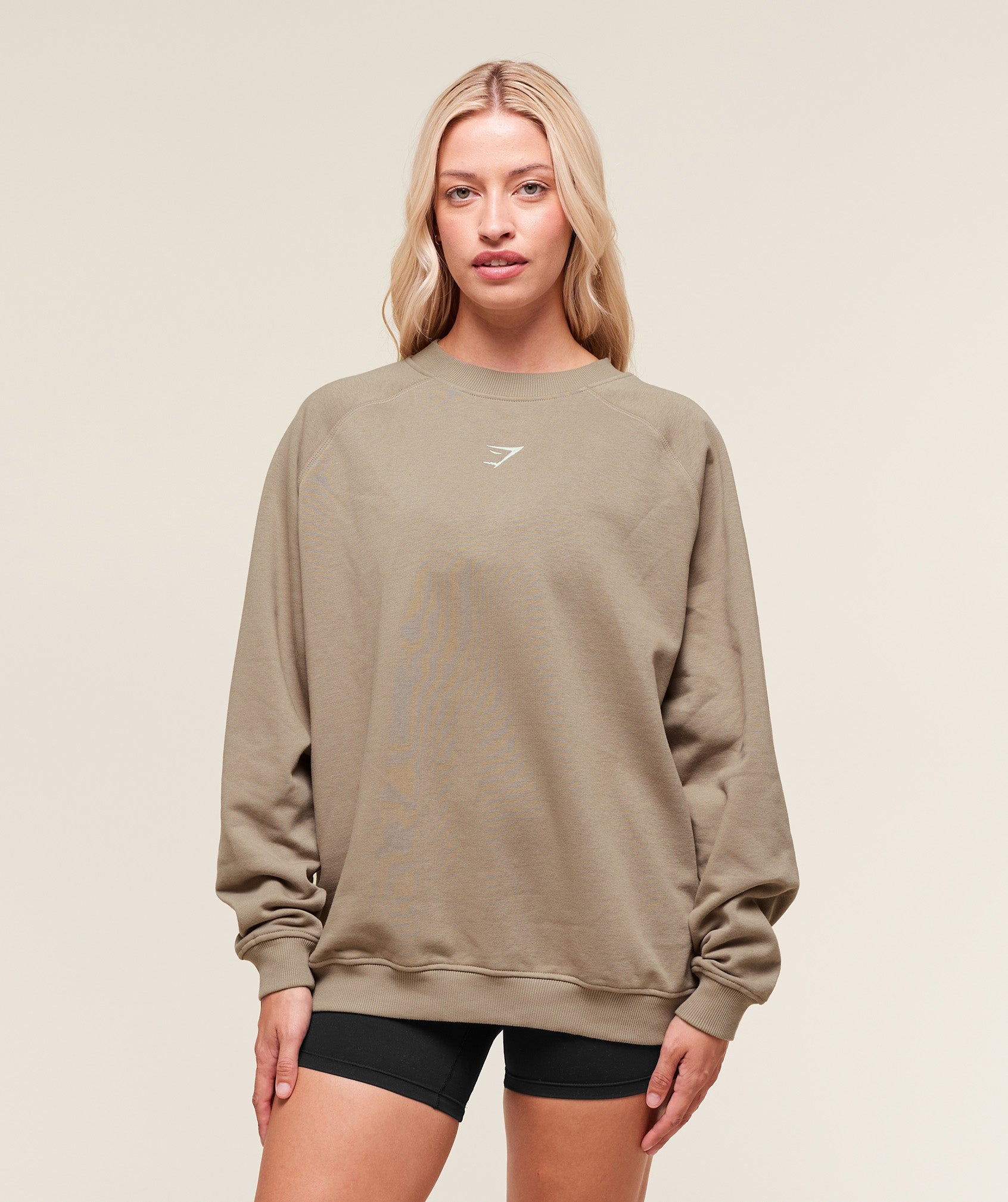 Training Oversized Fleece Sweatshirt - Lifestyle Brown