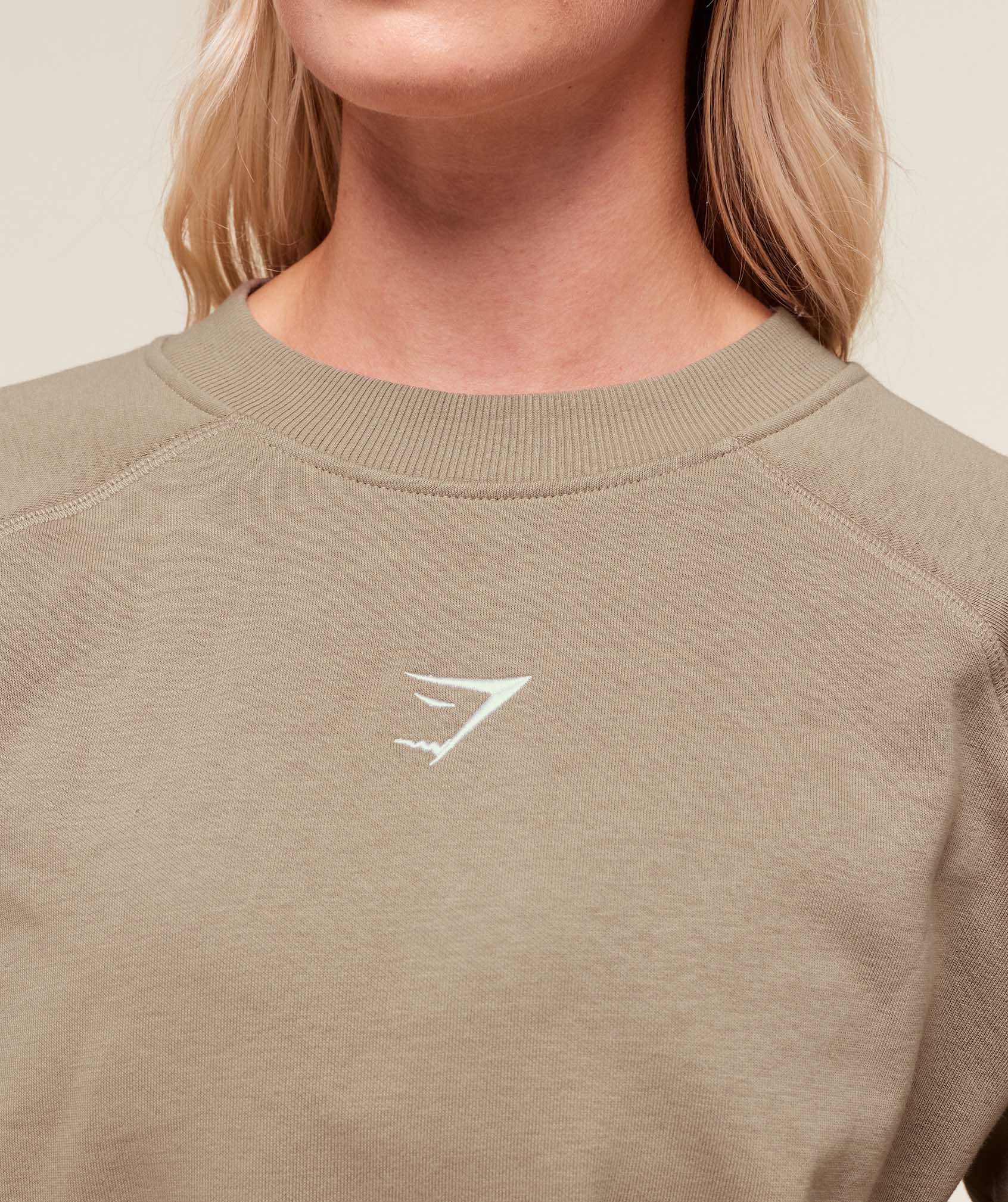 Training Oversized Fleece Sweatshirt - Lifestyle Brown