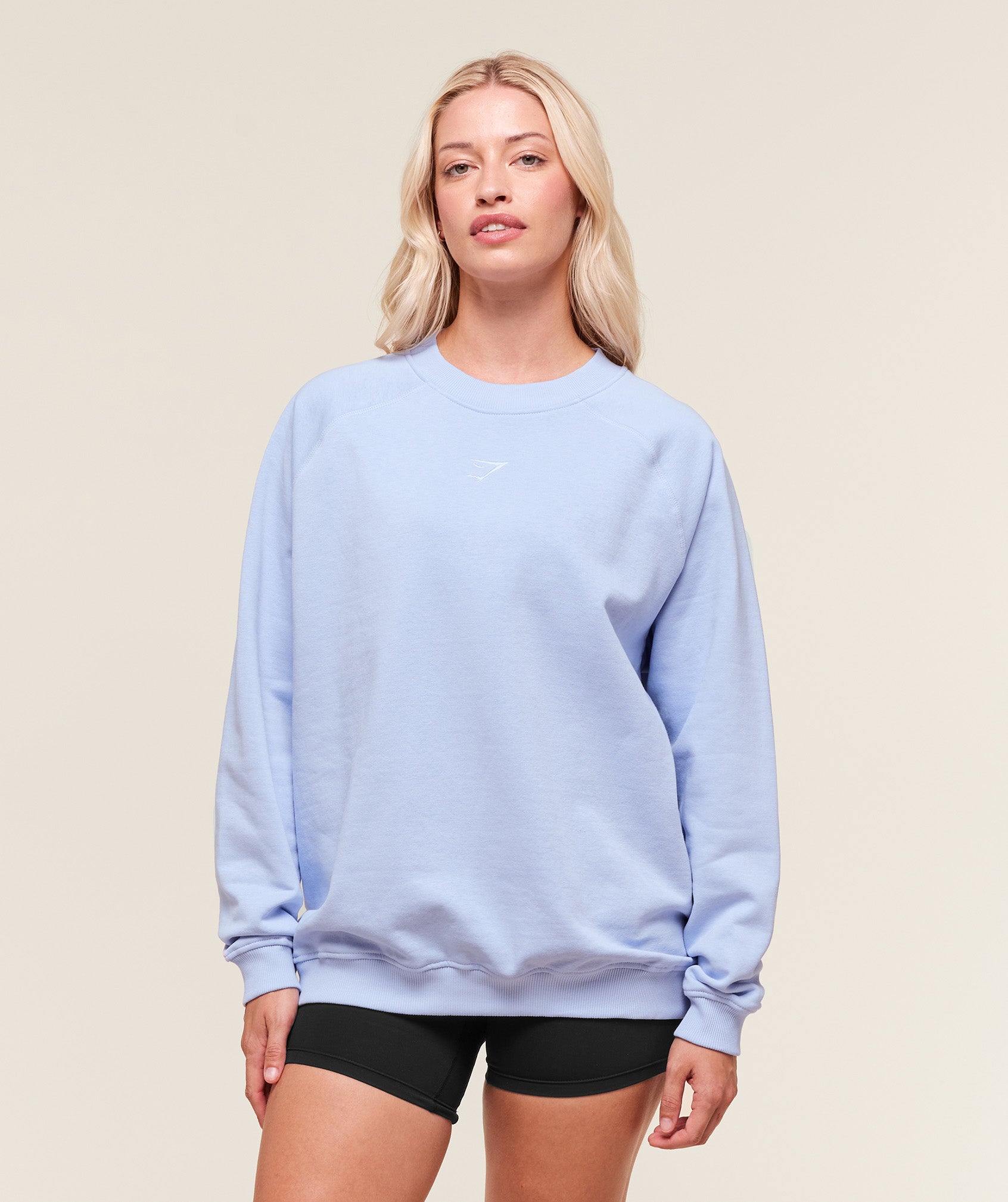 Training Oversized Fleece Sweatshirt - Peri Blue